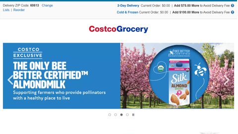 CostcoGrocery Silk Carousel Ad